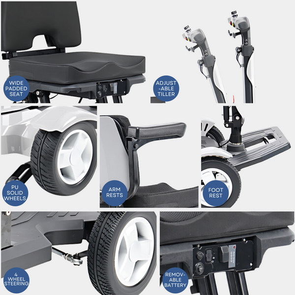 AXIS - 4-Wheel-Steering Folding Mobility Scooter