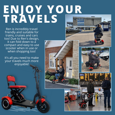 Refurbished - REN- The Folding Mobility Scooter - Red/Black