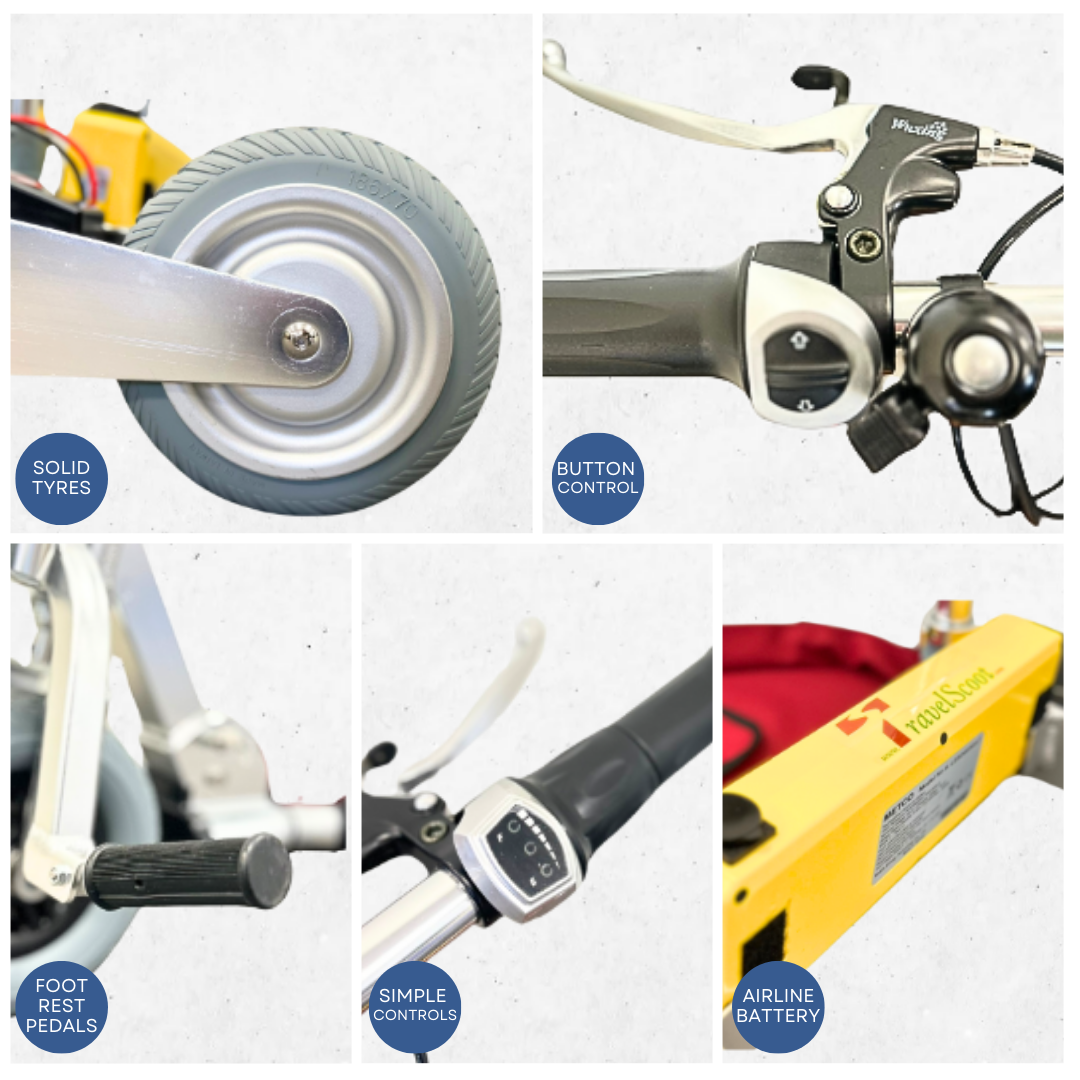 TravelScoot Escape Folding Mobility Scooter Betty&Bertie