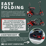 Refurbished - LUPIN - The Folding Mobility Scooter - Grey/Black